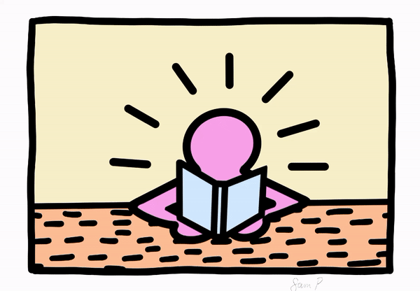 a Gif of me drawing a figure reading